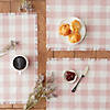 Pale Mauve Heavyweight Check Fringed Placemat (Set Of 6) Image 2