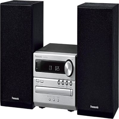 Panasonic Mini-component CD Stereo system PM250 Silver USB Memory Bluetooth Image 1