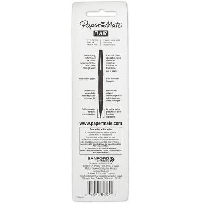 Paper Mate Flair Medium Felt Tip 2/Pkg-Black Image 3