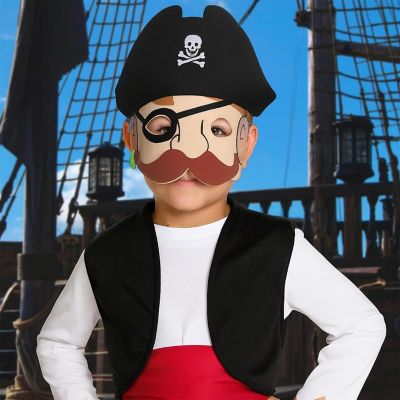 Paper Pirate Child Costume Mask Image 1