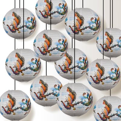 PaperLanternStore 12 PACK 14" Flying Phoenix Paper Lantern, Design by Esper Image 1