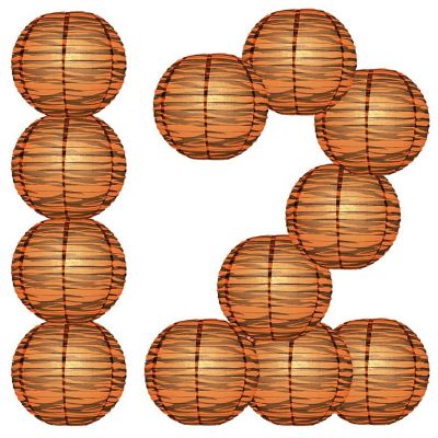 PaperLanternStore 12 PACK 14&quot; Tiger Print Paper Lantern Image 2