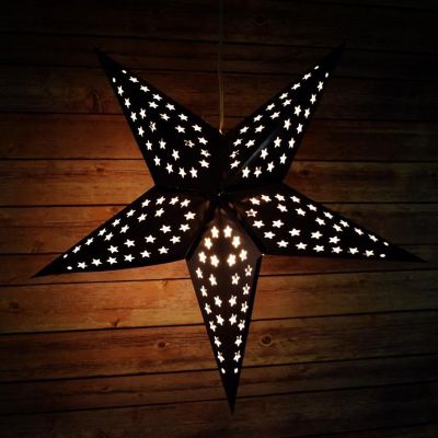 PaperLanternStore 24" Navy / Dark Blue Paper Star Lantern Image 1