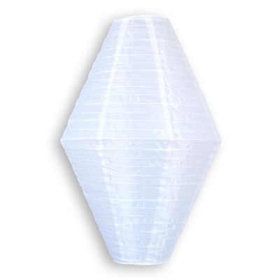 PaperLanternStore 3-PACK White Diamond Unique Shaped Shimmering Nylon Lanterns Image 2