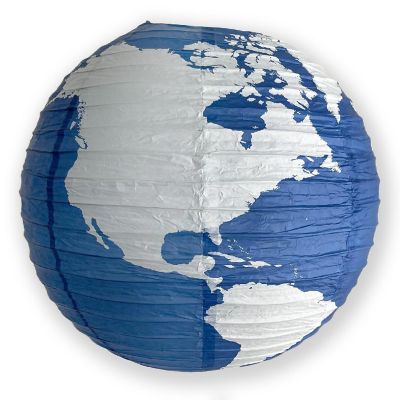 PaperLanternStore 5 PACK 16" World Earth Globe Paper Lantern Image 1