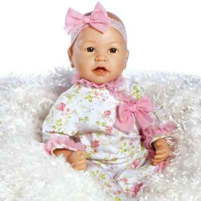 Paradise Galleries 21 Realistic Reborn Doll in Floral Onesie - Baby Layla Image 1