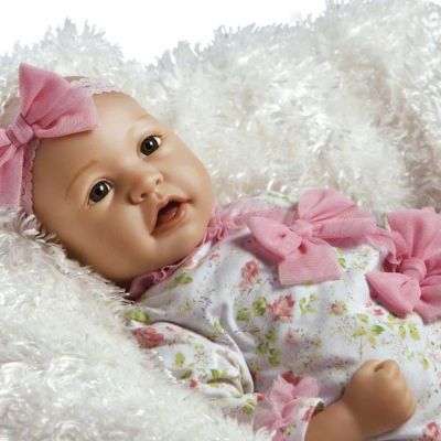 Paradise Galleries 21 Realistic Reborn Doll in Floral Onesie - Baby Layla Image 1
