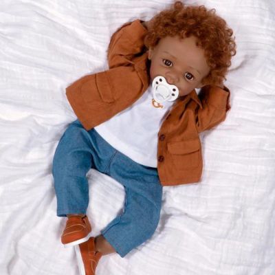 Paradise Galleries Realistic Black American Toddler Doll and Accessories - Mommy's Little Man Image 2