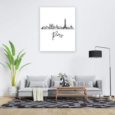 Paris Skyline BW 16x20in 1-Pack Image 1