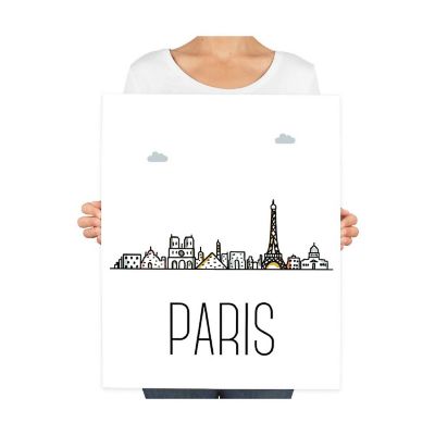 Paris Skyline Color 16x20in 1-Pack Image 2