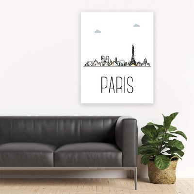 Paris Skyline Color 16x20in 1-Pack Image 3