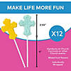 Pastel Cross-Shaped Lollipops - 12 Pc. Image 1
