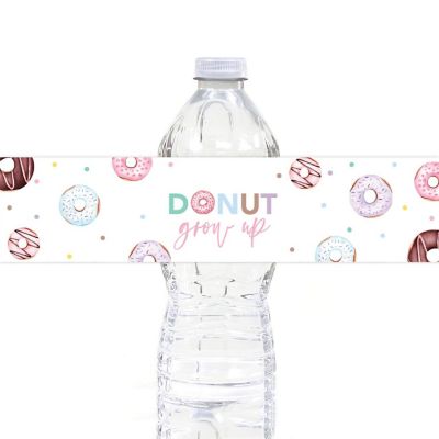 Pastel Donut Bday Bottle Label 2.5x8.5in Image 1