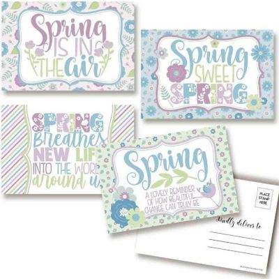 Pastel Happy Spring Postcards 20pcs. by AmandaCreation Image 1