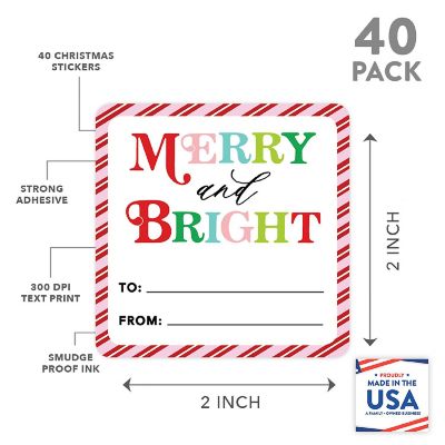 Pastel Merry/Bright Christmas To/From Image 1