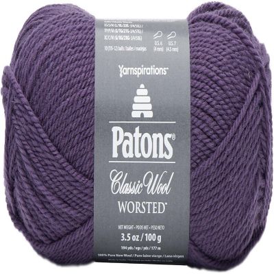 Patons Classic Wool Yarn-Gray Plum Image 1