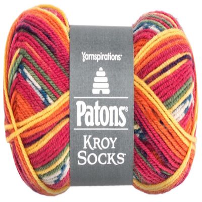 Patons Kroy Socks Yarn-Mexicala Stripes Image 1