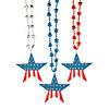 Patriotic Bead Necklaces with Stars - 36 Pc. Image 1