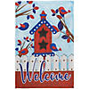 Patriotic Birdhouse "Welcome" Outdoor Garden Flag 18" x 12.5" Image 1