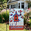 Patriotic Birdhouse "Welcome" Outdoor Garden Flag 18" x 12.5" Image 2