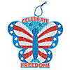 Patriotic Butterfly Sign Glitter Mosaic Craft Kit- Makes 12 Image 1
