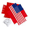 Patriotic Flag Fleece Tied Pillow Craft Kit - Makes 6 Image 1