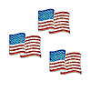 Patriotic Glitter Flag Pins - 12 Pc. Image 1