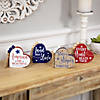 Patriotic Hearts Wooden Tabletop Signs - 3.75" - Set of 4 Image 1