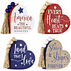 Patriotic Hearts Wooden Tabletop Signs - 3.75" - Set of 4 Image 2
