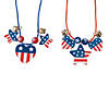 Patriotic Necklace Craft Kit - Makes 12 Image 1
