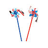 Patriotic Pinwheels with Fringe - 36 Pc. Image 1