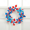 Patriotic Plastic Pinwheel Wreath Image 1