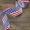 Patriotic Stars and Stripes Flag Wired Craft Ribbon 2.5" x 10 Yards Image 1