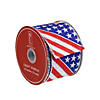 Patriotic Stars and Stripes Flag Wired Craft Ribbon 2.5" x 10 Yards Image 2