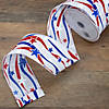 Patriotic Stars and Stripes Wired Craft Ribbon 2.5" x 10 Yards Image 1