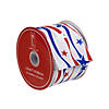 Patriotic Stars and Stripes Wired Craft Ribbon 2.5" x 10 Yards Image 2
