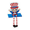 Patriotic Uncle Sam Beaded Dangle-Leg Craft Kit &#8211; Makes 12 Image 1