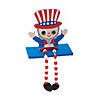 Patriotic Uncle Sam Beaded Dangle-Leg Craft Kit &amp;#8211; Makes 12 Image 1