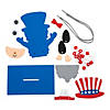 Patriotic Uncle Sam Beaded Dangle-Leg Craft Kit &amp;#8211; Makes 12 Image 1