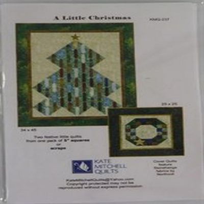 Pattern A Little Christmas Two Festive Little Quilts from one pack of 5'' Square Image 1