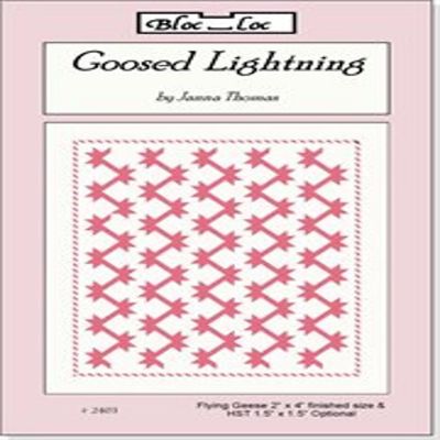Pattern~Goosed Lightning~4 Sizes'' Using the 2''X4 '' Flying Geese Ruler by Jann Image 1