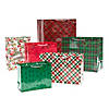 Patterned Christmas Paper Gift Bags with Tags - 6 Pc. Image 1