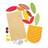 Patterned Paper Bag Turkey Puppet Craft Kit - Makes 12 Image 1