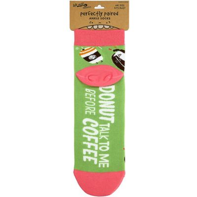 Pavilion Donut and Coffee Unisex Cotton Blend Ankle Socks 75074 Image 2