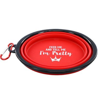 Pavilion Feed Me and Tell Me I'm Pretty Collapsible Silicone Pet Bowl 67927 Image 2