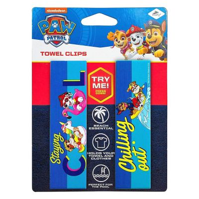Paw Patrol Beach Towel Clips Chilling Out Cool Nickelodeon Pool Secure Bag Chair LogoPeg Image 1