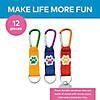 Paw Print Carabiner Keychains - 12 Pc. Image 1