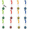 Paw Print Motivational Backpack Clip Keychains - 12 Pc. Image 1