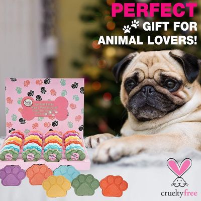 Paw Print Shea Butter 24 Bath Bombs Gift Set for Animal Lovers! Image 2
