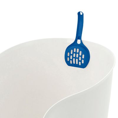 Paw Trax High Wall Litter Box, White/Blue Image 3